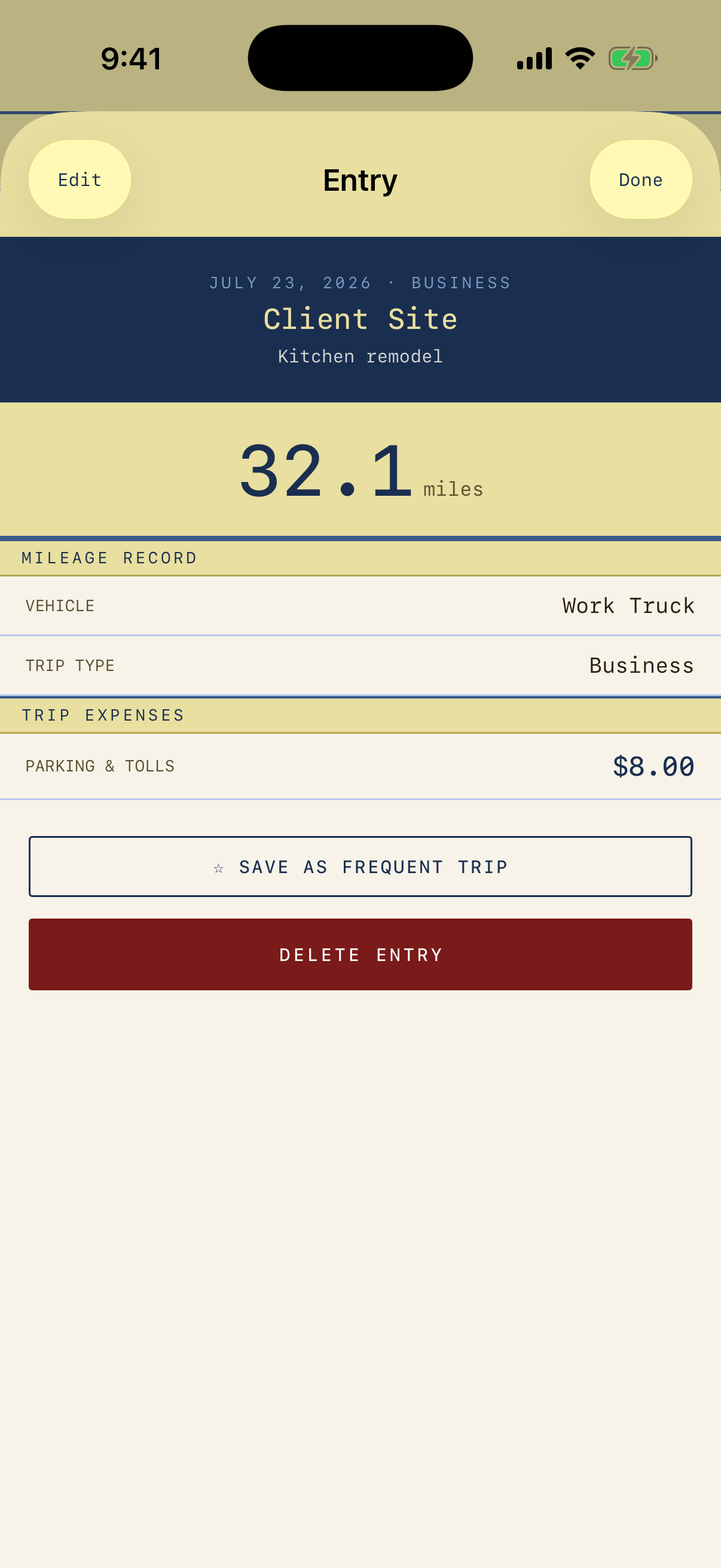 Logbook screenshot 4